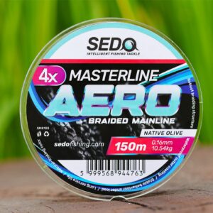 Masterline 4X Aero Braid Mainline – Native Olive – 150 m