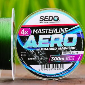 Masterline 4X Aero Braid Mainline – Native Olive – 300m